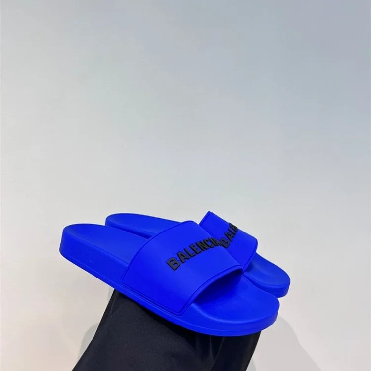 Balenciaga slippers couple style soft-soled beach sandals for outer wear
