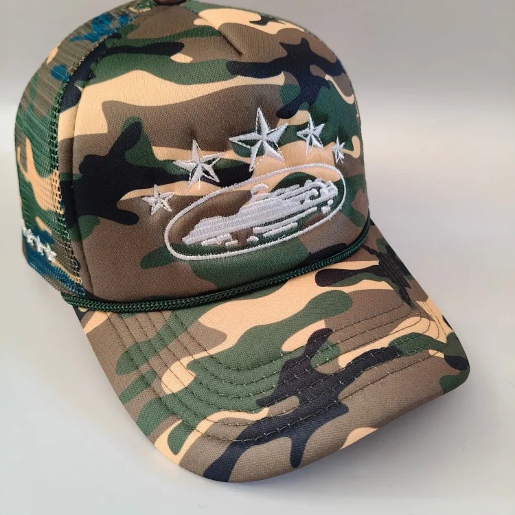 Corteiz 5 Starz Alcatraz Trucker American truck hat foreign trade trendy brand embroidered sun protection card