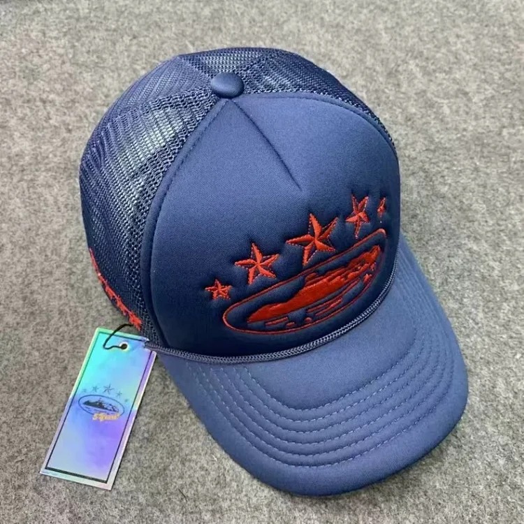 Corteiz 5 Starz Alcatraz Trucker American truck hat foreign trade trendy brand embroidered sun protection card