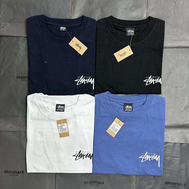 Original production Stussy camellia limited new pattern round neck printed short-sleeved originated from the surfing resort of Southern California in the United States. It has redefined the