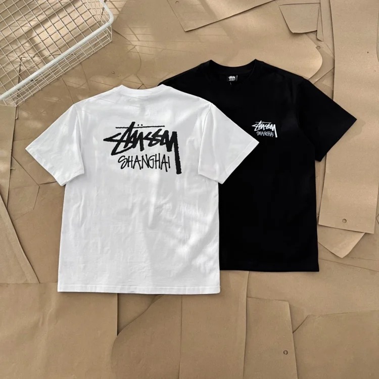 Original production 25SS Stussy City limited series Shanghai limited printed short-sleeved T-shirt TEE originated from the surfing mecca of Southern California, USA, and redefined the design