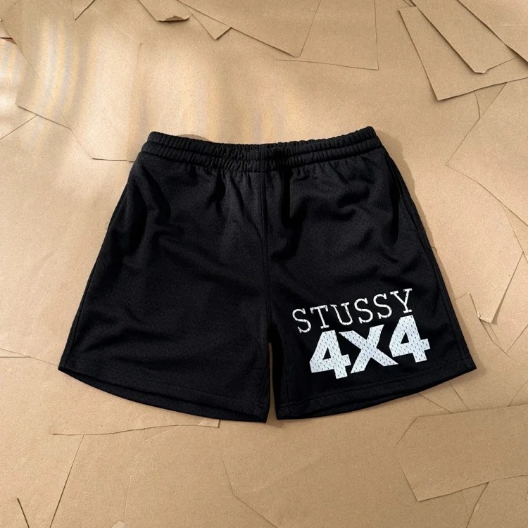Original production Stussy Summer Sports Series Mesh Printed Quarter Pants Sports Quick-Drying Shorts - Loose Fit