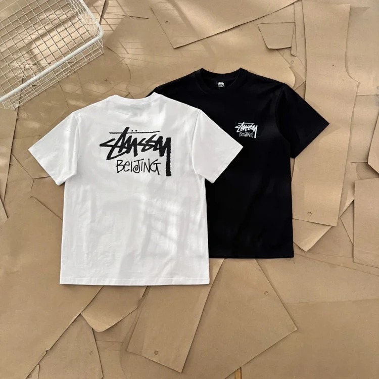 Original production 25SS Stussy City limited series Beijing limited printed short-sleeved T-shirt TEE originated from the surfing mecca of Southern California in the United States and redefi