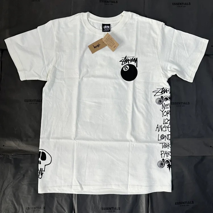 Manufacturing Stussy Colorful Black 8 Joint Graffiti New Pattern Round Neck Printed Short Sleeve originated from the surfing mecca of Southern California in the United States. It has redefin