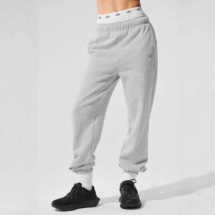 Yoga sweatpants, wide leg pants, drawstring trousers, loose and casual