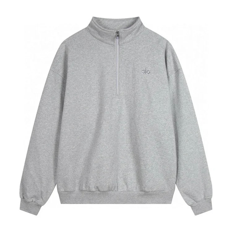 Heavyweight round neck hooded sweatshirt suit loose warm shirt zipper casual jacket for men and women image 11