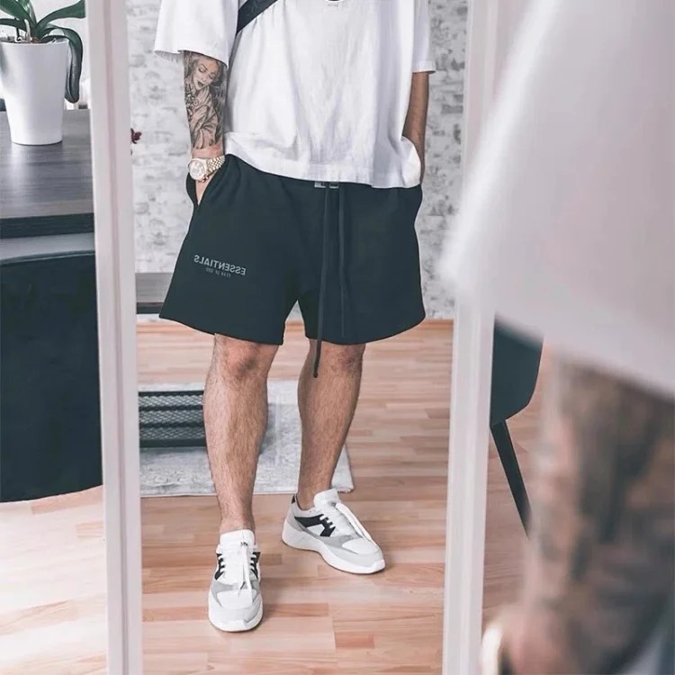 Multi-line shorts ES cotton sports shorts casual five-quarter pants street fashion loose image 39