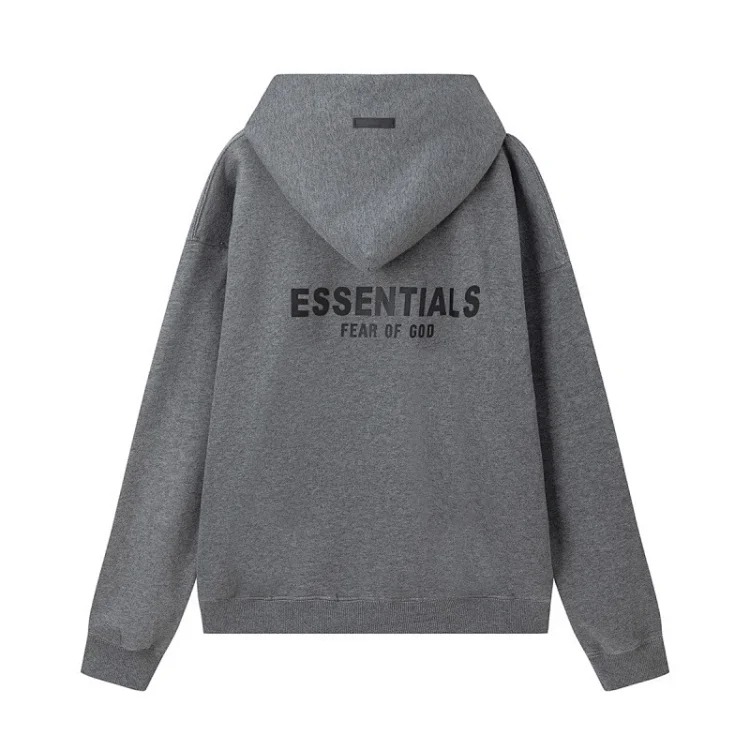 New FEAR OF GOD ESSENTIALS flocked letter men and women casual loose plus velvet hooded sweatshirt trendy