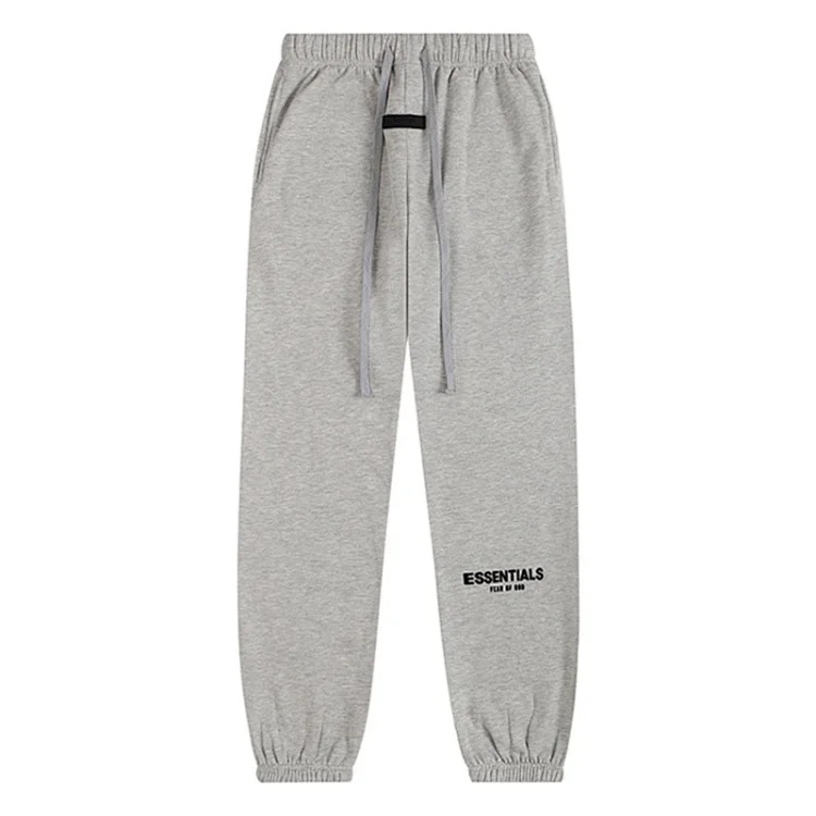 New FEAR OF GOD ESSENTIALS flocked letter men and women casual loose plus velvet hooded sweatshirt trendy