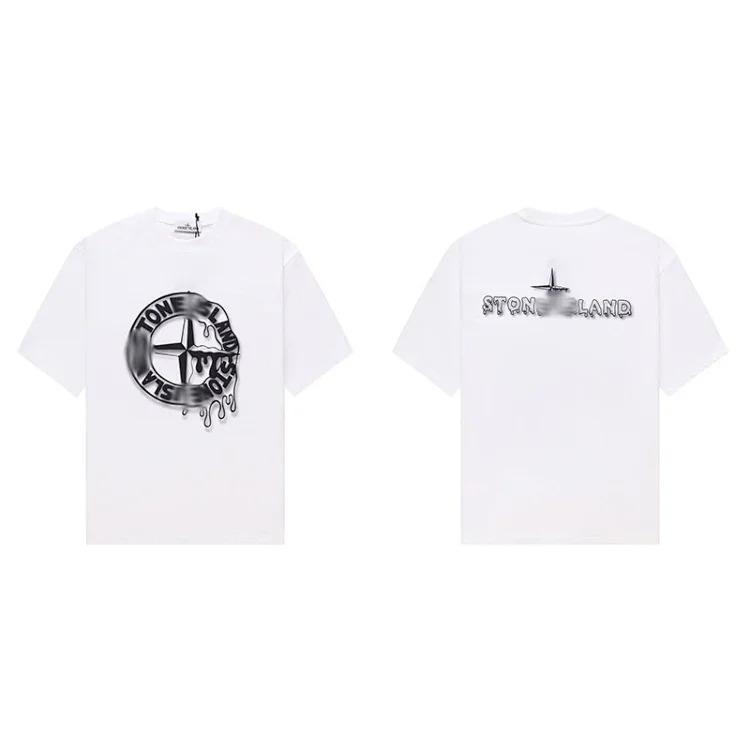 Shitongdao casual short-sleeved T-shirt printed loose round neck