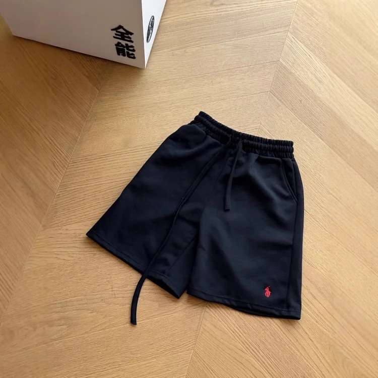 Cotton shorts, casual 50-point beach pants, casual retro pony embroidery