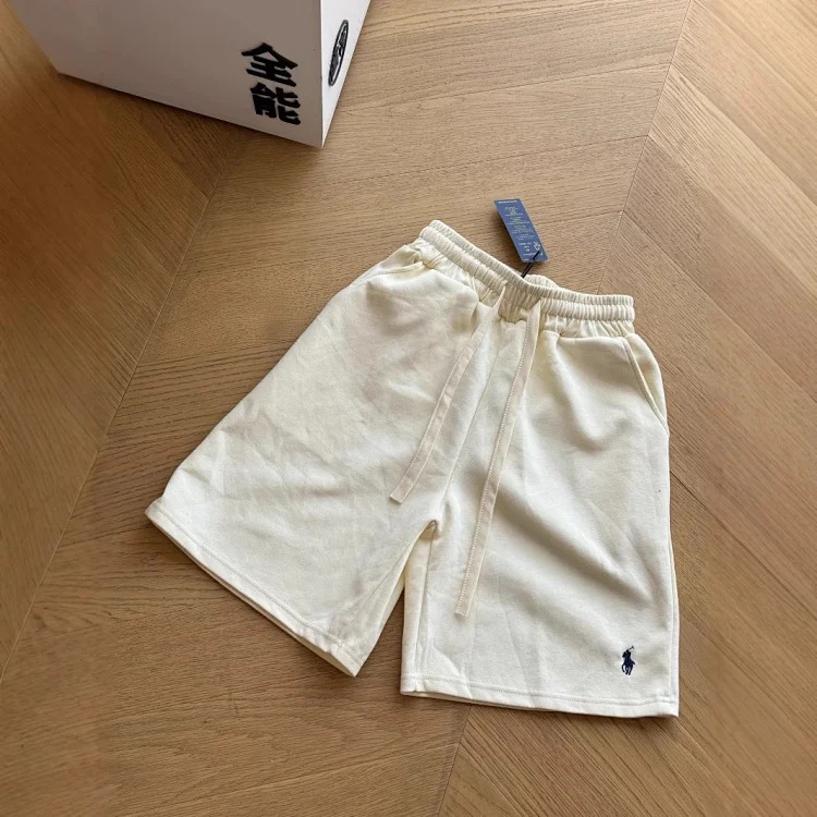 Cotton shorts, casual 50-point beach pants, casual retro pony embroidery