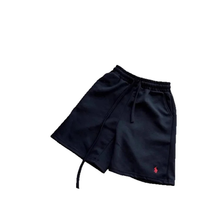 Cotton shorts, casual 50-point beach pants, casual retro pony embroidery