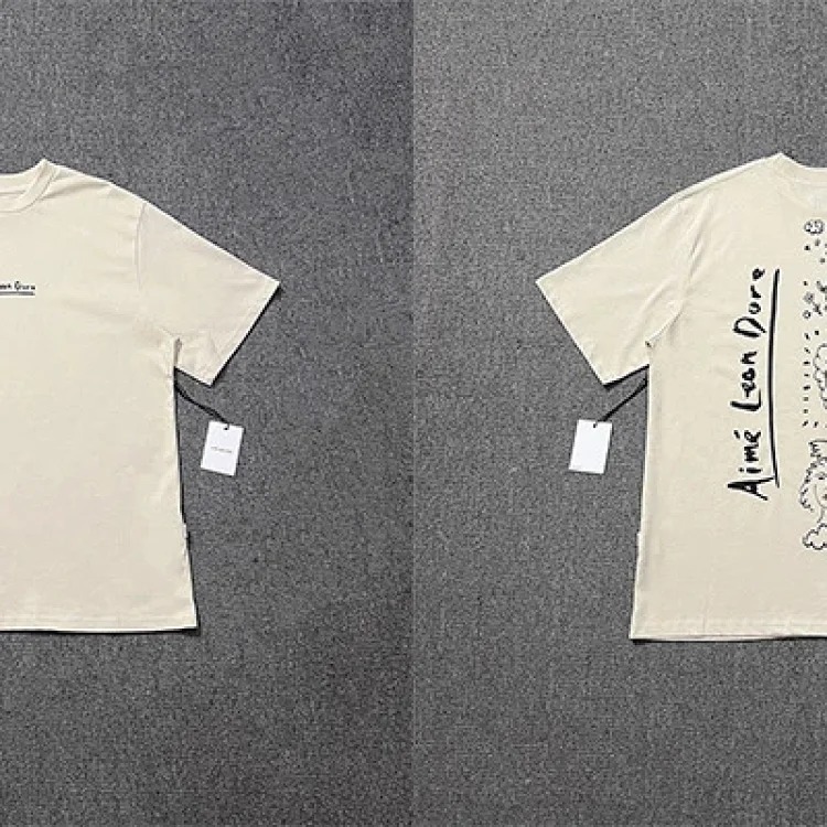 Abstract color block print summer loose casual short-sleeved T-shirt for men and women