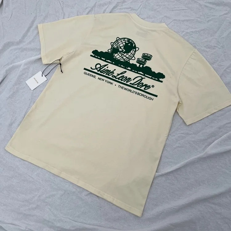 Abstract color block print summer loose casual short-sleeved T-shirt for men and women