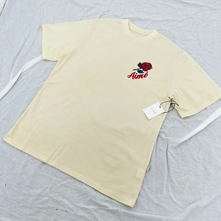 Abstract color block print summer loose casual short-sleeved T-shirt for men and women