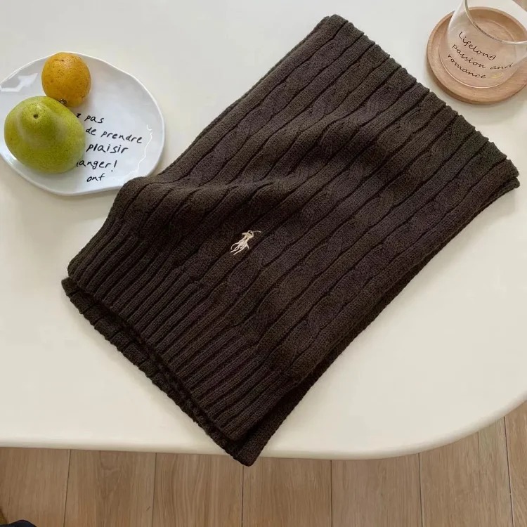 Retro British pure wool scarf embroidered