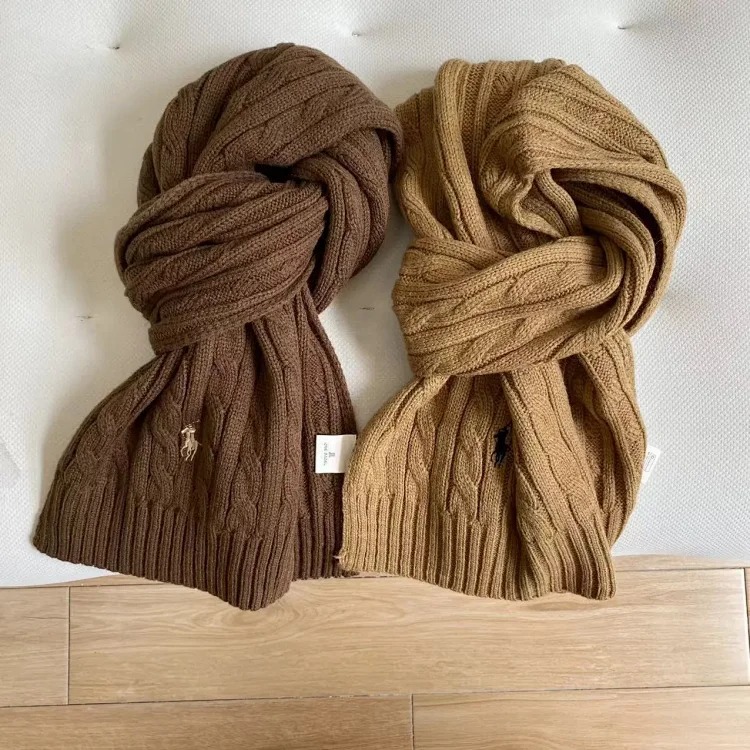 Retro British pure wool scarf embroidered