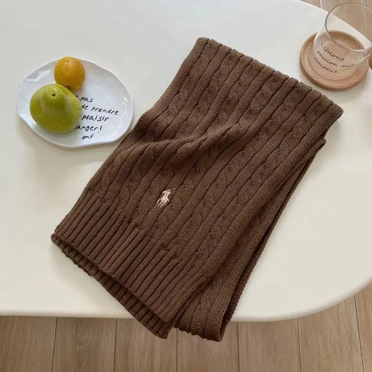 Retro British pure wool scarf embroidered