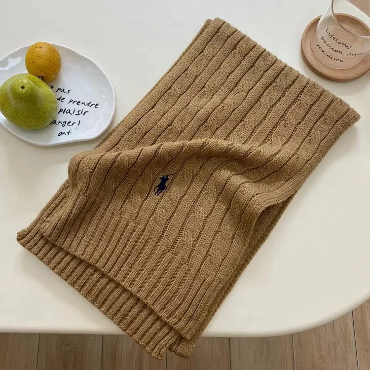Retro British pure wool scarf embroidered