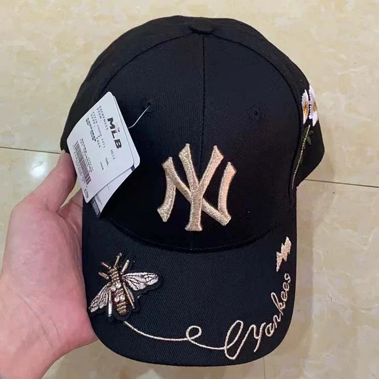 Baseball hat Korean Yankees NY men's and women's adjustable couple LA hard top all-match sunvisor peaked cap