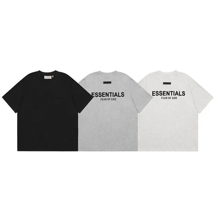 Front and back letter flocking summer trendy casual men's and women's short-sleeved shorts suit