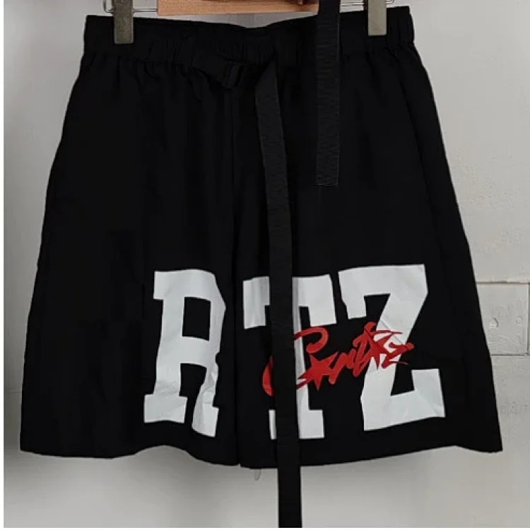 Printed style street loose casual trendy brand hip-hop five-point shorts