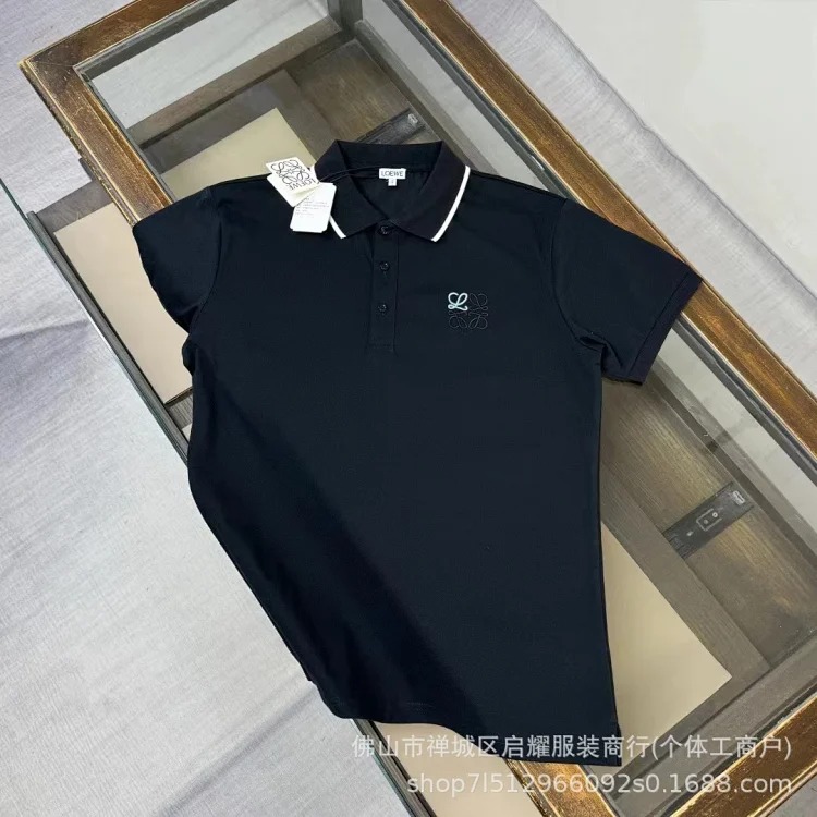 Embroidered pure cotton casual fashion Polo lapel short-sleeved T-shirt for men image 10