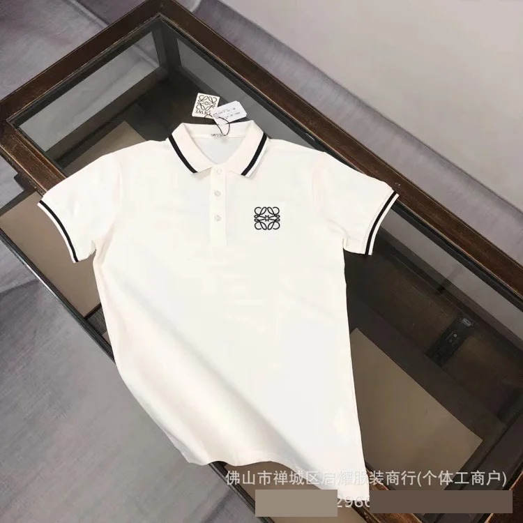 Embroidered pure cotton casual fashion Polo lapel short-sleeved T-shirt for men image 7