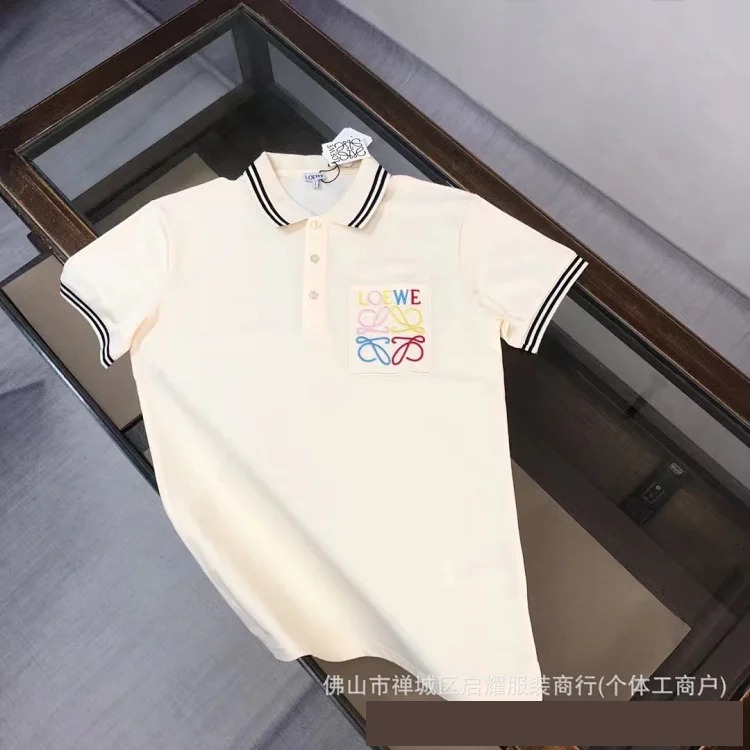 Embroidered pure cotton casual fashion Polo lapel short-sleeved T-shirt for men image 9