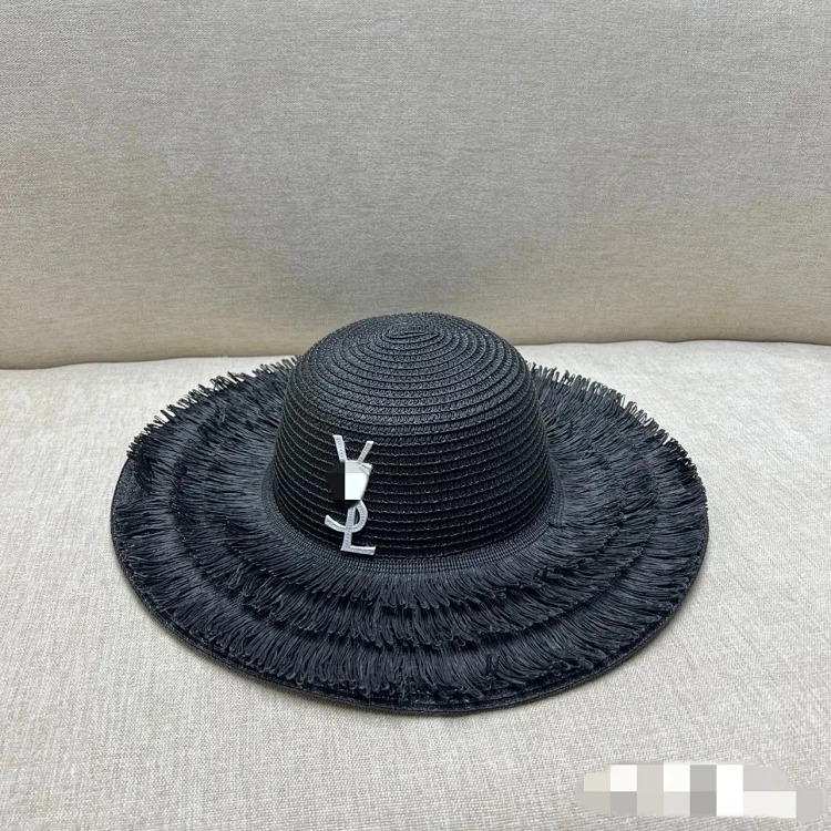 Straw hat straw bag set foldable sun hat outdoor beach bag hat sun hat