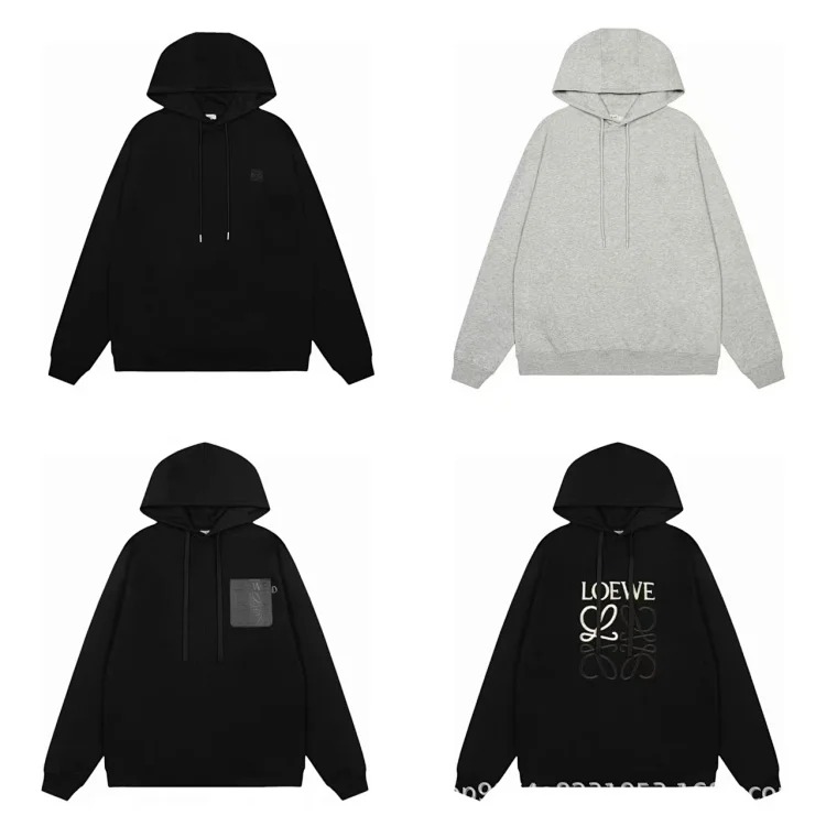 Pure cotton long-sleeved sweatshirt, classic letter embroidery, casual loose and versatile hoodie image 20