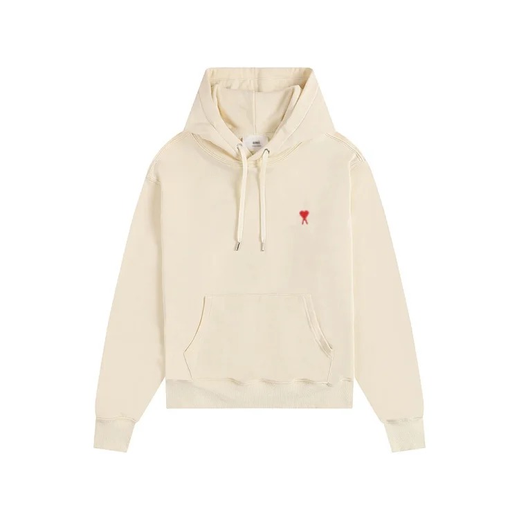 Sweatshirt autumn and winter new long-sleeved hooded unisex small love flat embroidered hoodie