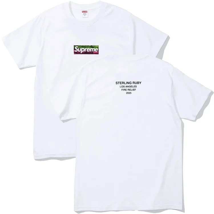 Pure cotton letter short-sleeved tee men's and women's classic printed T-shirts, loose and casual