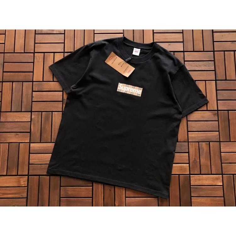 SUP letter print BOX high short-sleeved T-shirt for men and women
