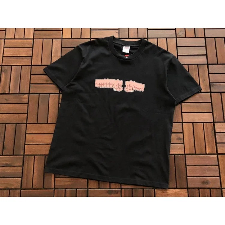 SUP letter print BOX high short-sleeved T-shirt for men and women