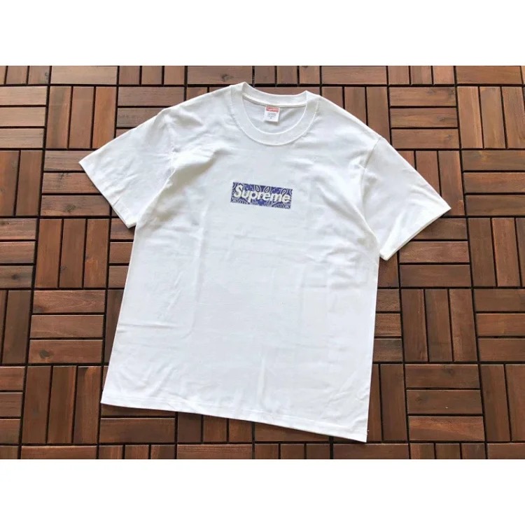 SUP letter print BOX high short-sleeved T-shirt for men and women