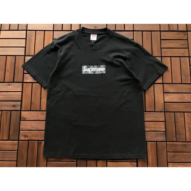 SUP letter print BOX high short-sleeved T-shirt for men and women