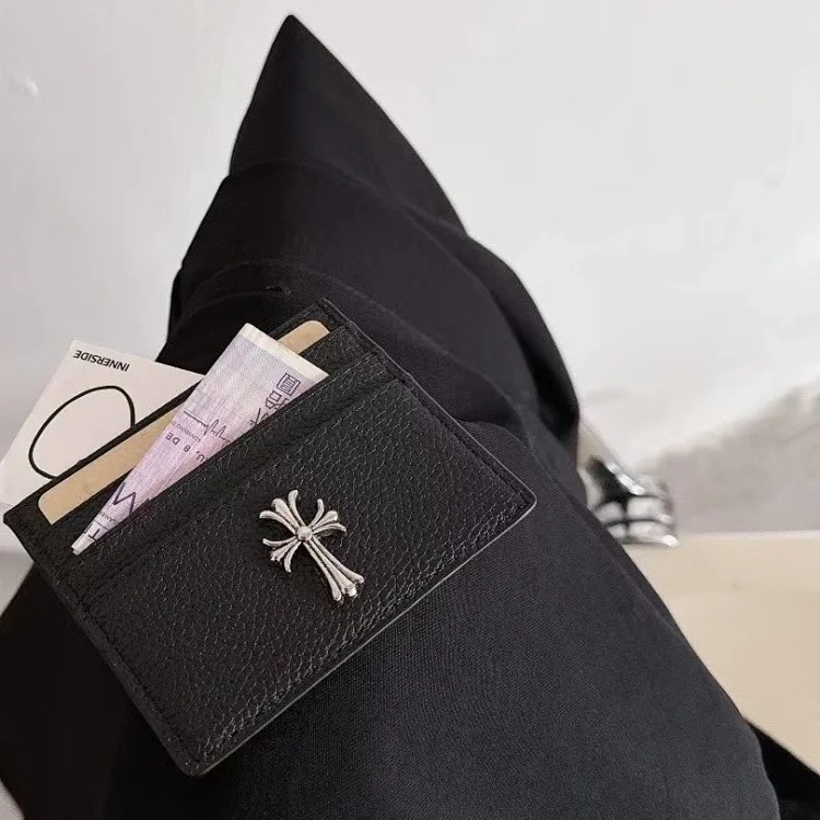 Card holder style Unisex leather case ID bag multi-position card holder