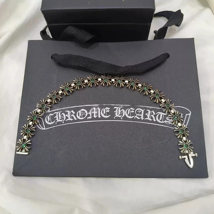 Chrome Hearts CH retro cross diamond bracelet for men and women, trendy couple style