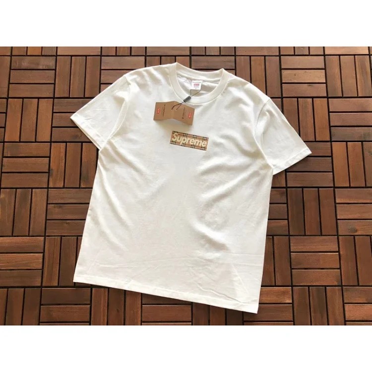 SUP letter print BOX high short-sleeved T-shirt for men and women