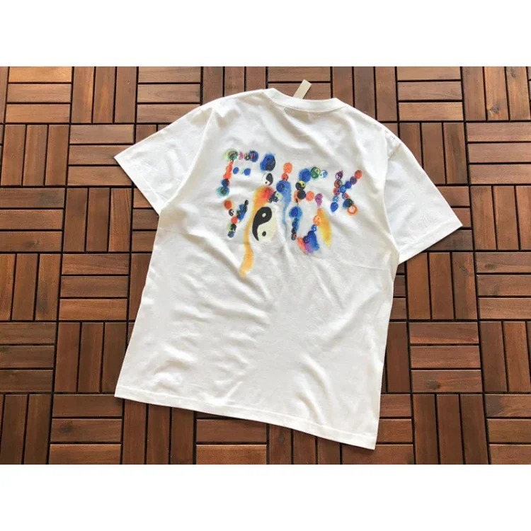 SUP letter print BOX high short-sleeved T-shirt for men and women