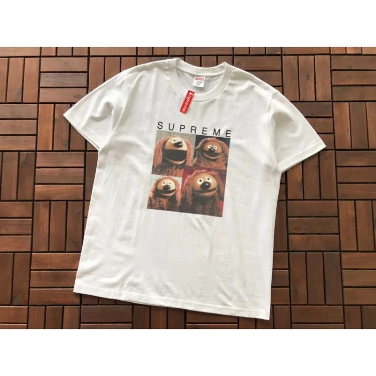 SUP letter print BOX high short-sleeved T-shirt for men and women
