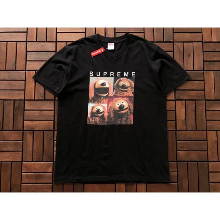 SUP letter print BOX high short-sleeved T-shirt for men and women