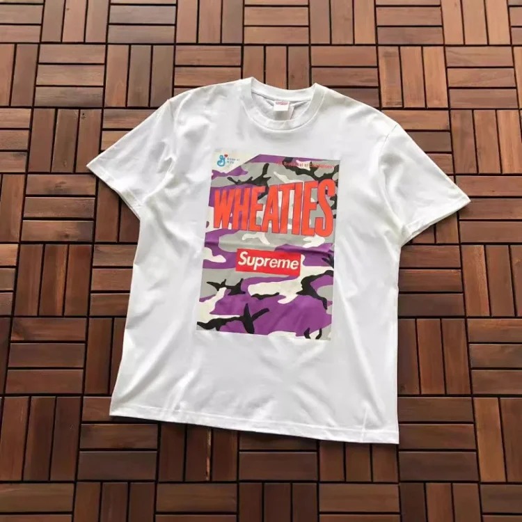 SUP letter print BOX high short-sleeved T-shirt for men and women