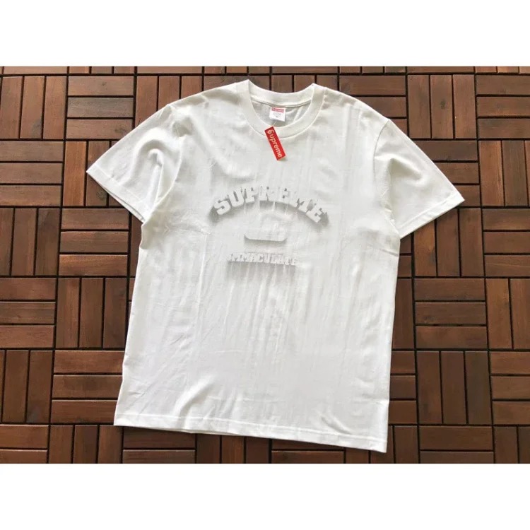 SUP letter print BOX high short-sleeved T-shirt for men and women