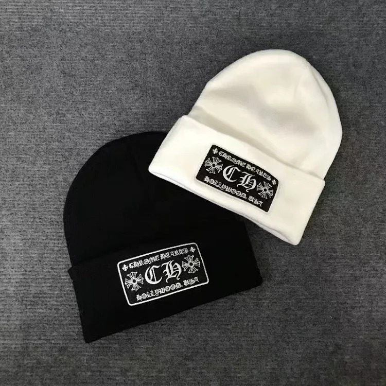 Knitted hats Sanskrit printed woolen hats embroidered hats for men and women
