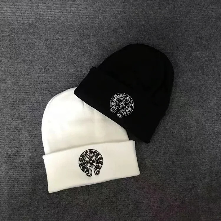 Knitted hats Sanskrit printed woolen hats embroidered hats for men and women