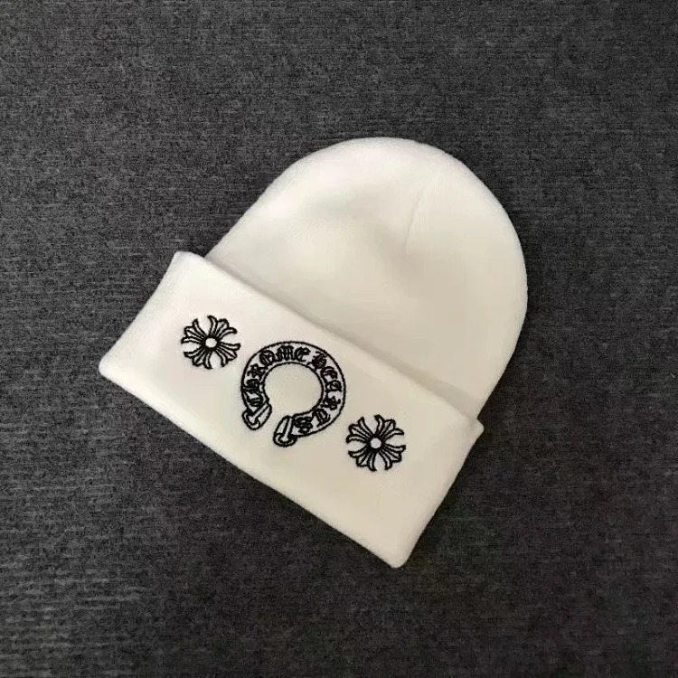 Knitted hats Sanskrit printed woolen hats embroidered hats for men and women