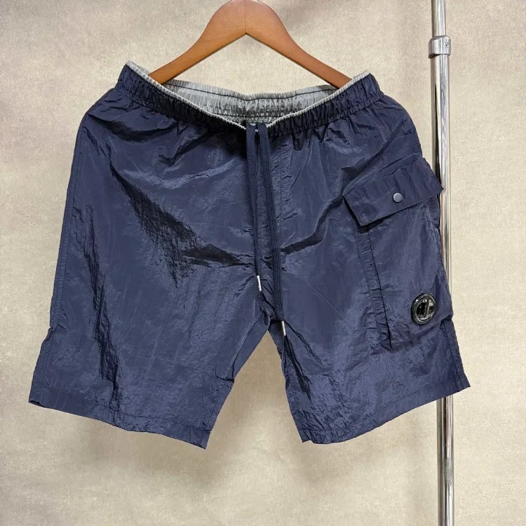 CP cross-border COMPANY sleeves zipper button decoration loose workwear sports short-sleeved shorts suit